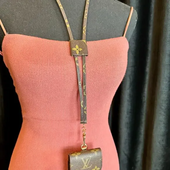 Louis Vuitton Card Case Key Fob holder lanyard w/ handmade lanyard CUSTOM - Picture 5 of 16